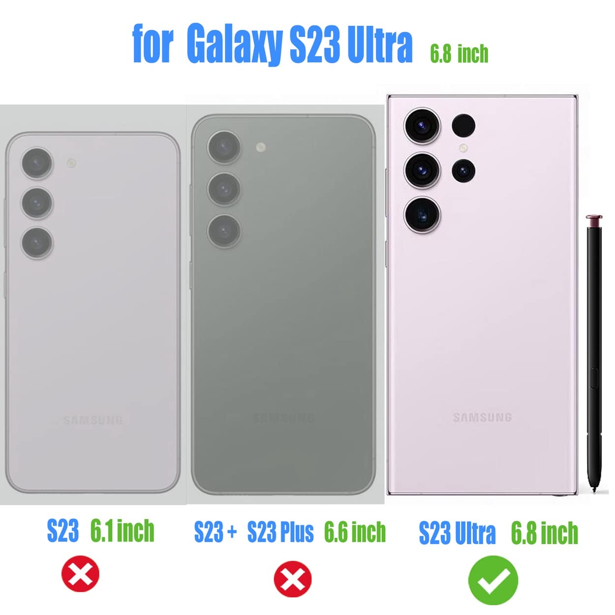 Amazon.com: for Samsung Galaxy S23 Ultra Case for Girl Women Men